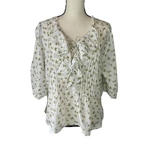 Denim & Supply Ralph Lauren Ruffle Floral Top Size S